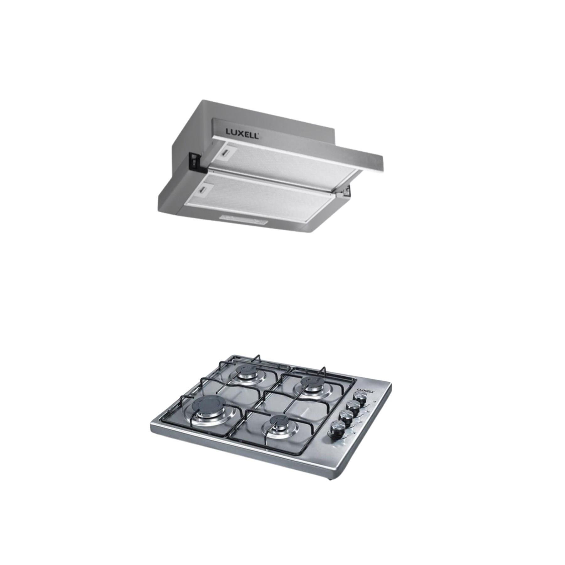 LUXELL 2 Lİ İNOX EMAYE SET (ASPİRATÖR-OCAK)