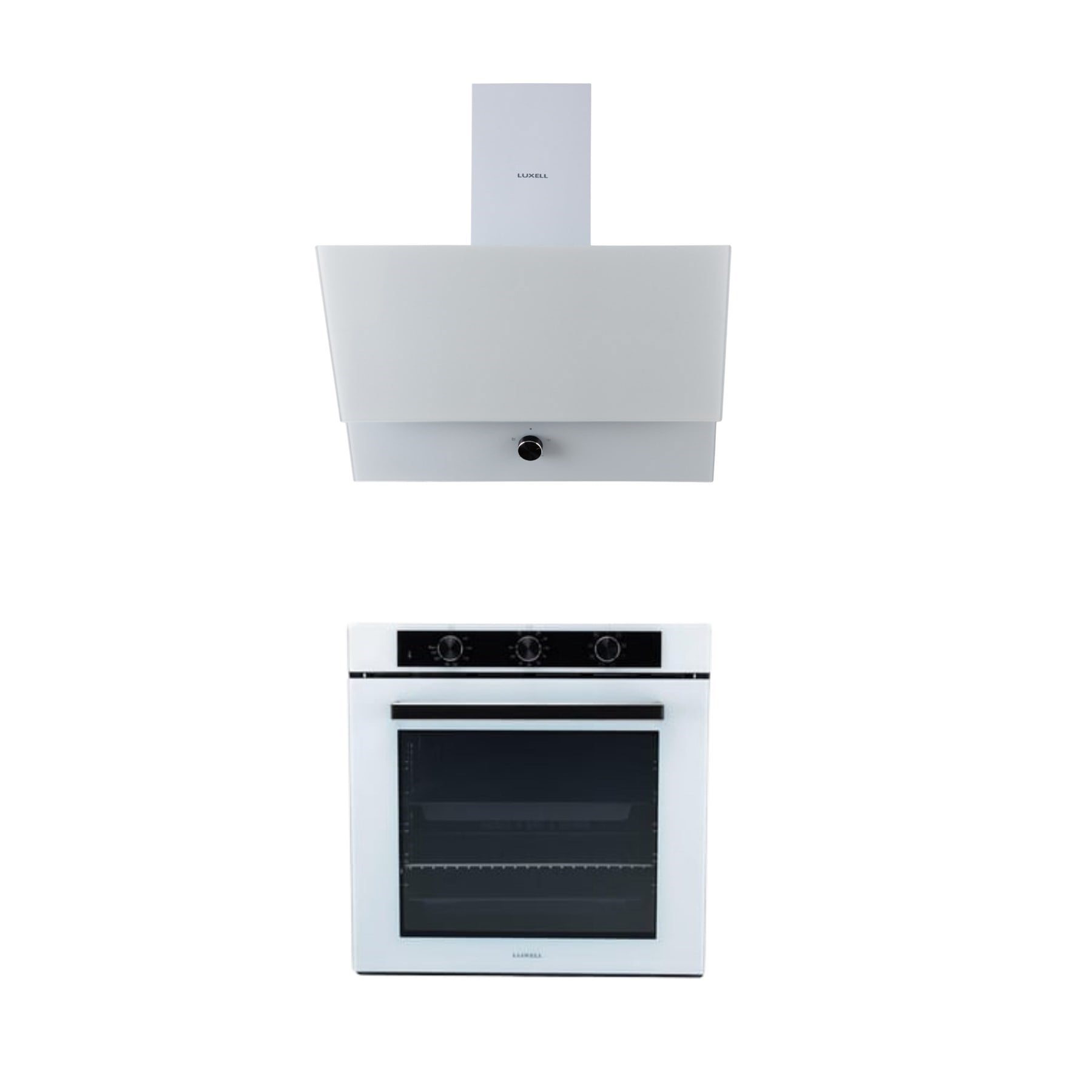 LUXELL 2'Lİ BEYAZ CAM ANKASTRE SET (DA88 DAVLUMBAZ-SÜPER KRİSTAL FIRIN)