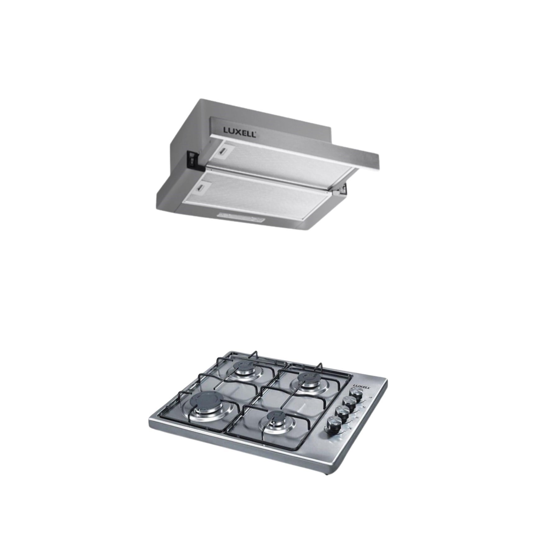 Luxell İnox Aspiratörlü Set Üstü Ocak Seti – DS6-905 & LX-420F