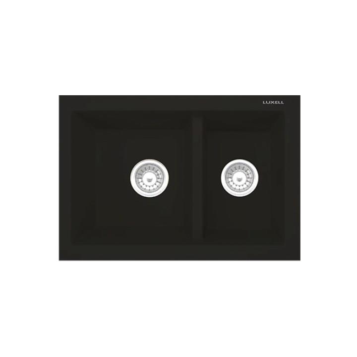 Luxell Lena Siyah 1,5 Göz Granit Eviye (Lx-665)