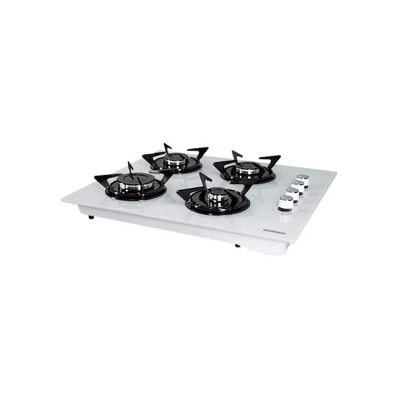Luxell Set Üstü Doğalgaz Ocak Beyaz Cam Oval  – LX-40TSHDF