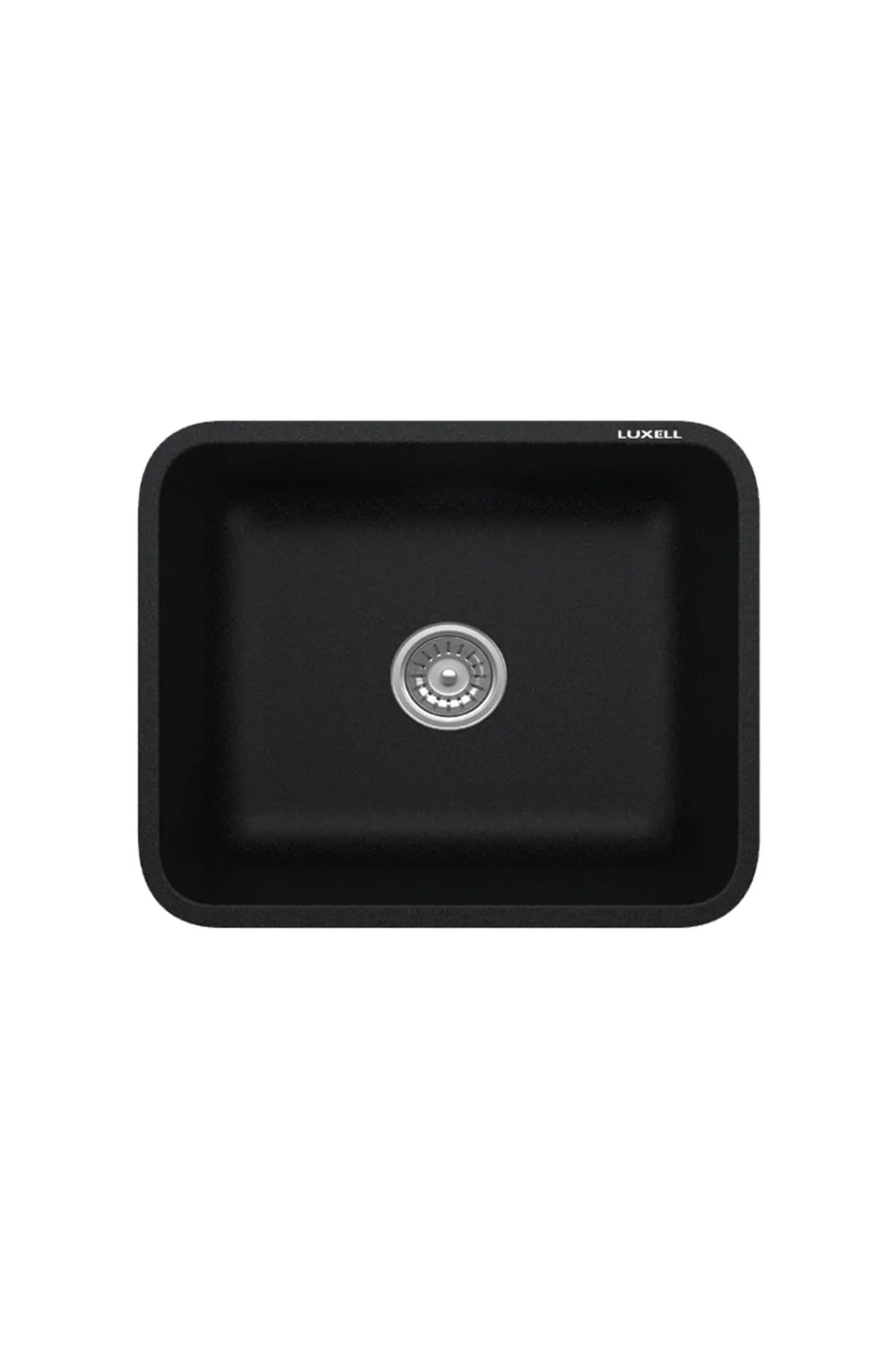 Luxell Tek Gözlü Oval Granit Eviye Siyah – LX-005