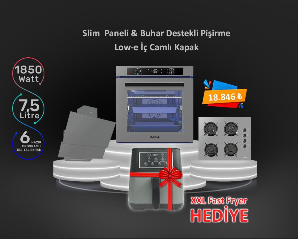 Platinum Gri Ankastre Set-Fast Fryer Hediyeli