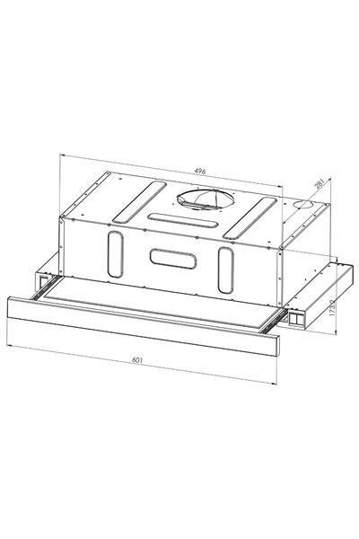 Inox Aspiratörlü Set Üstü Ocaklı Takım (ds6-905 Aspiratör + Lx-420f Ocak)