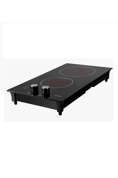 Luxell Siyah Domino Vitroseramik Cam Set Üstü Ocak (V3-02)