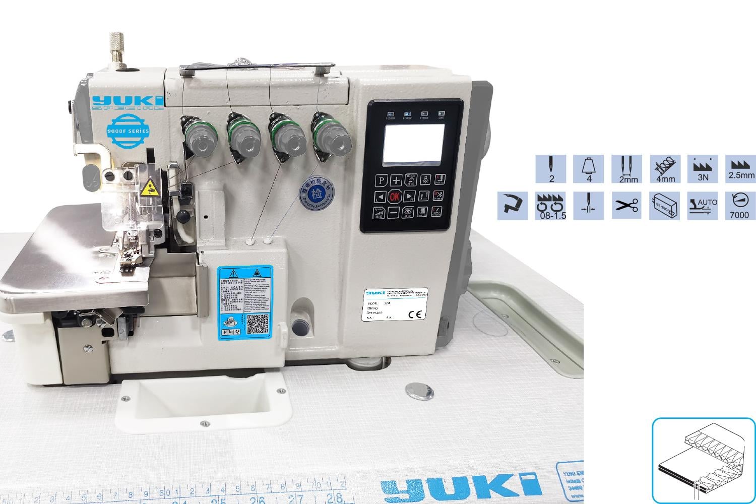 Yuki D5F 4 İplik Akıllı Overlok Makinesi