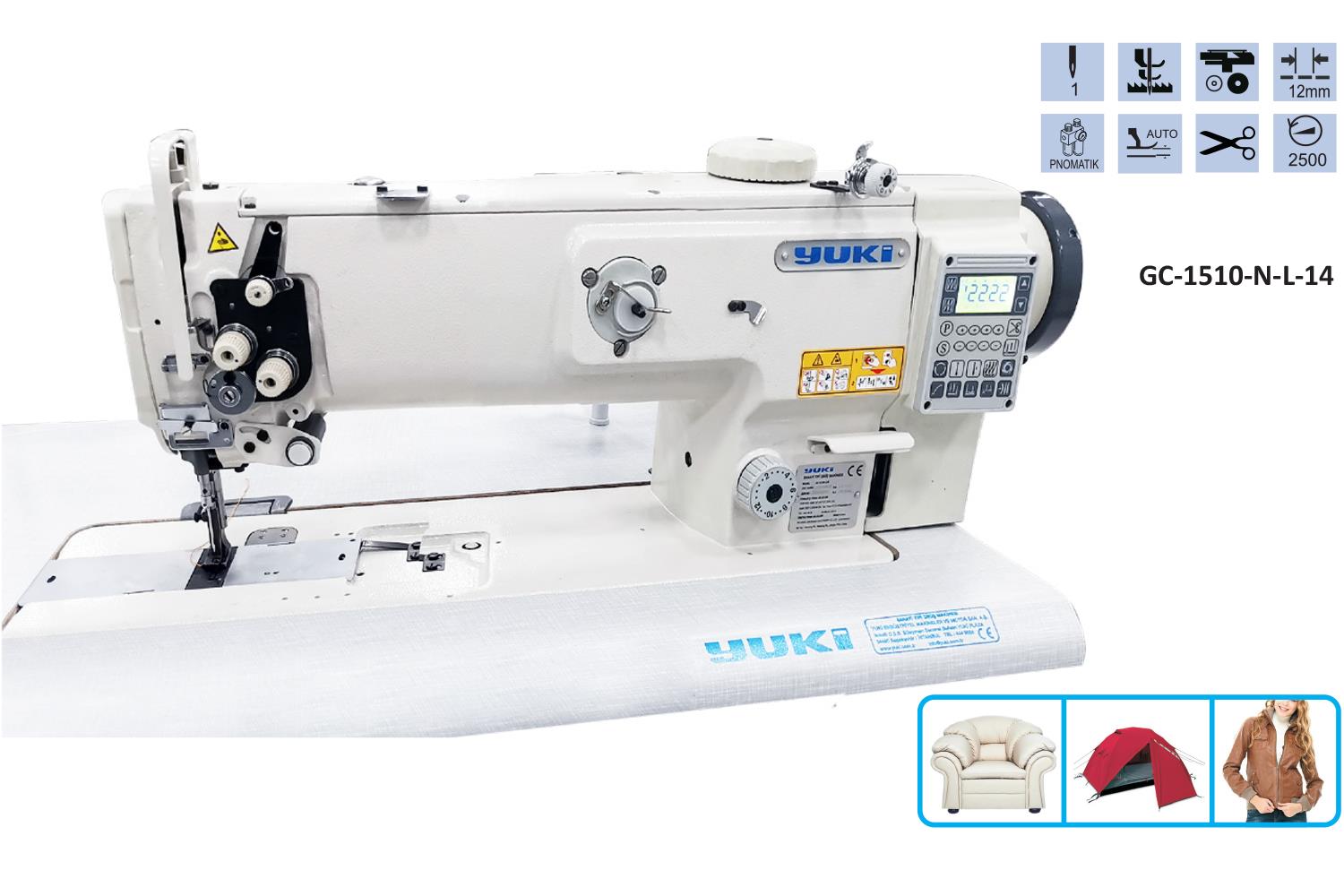 Yuki Çift Papuç Tek İğne Makine (36cm) 12mm