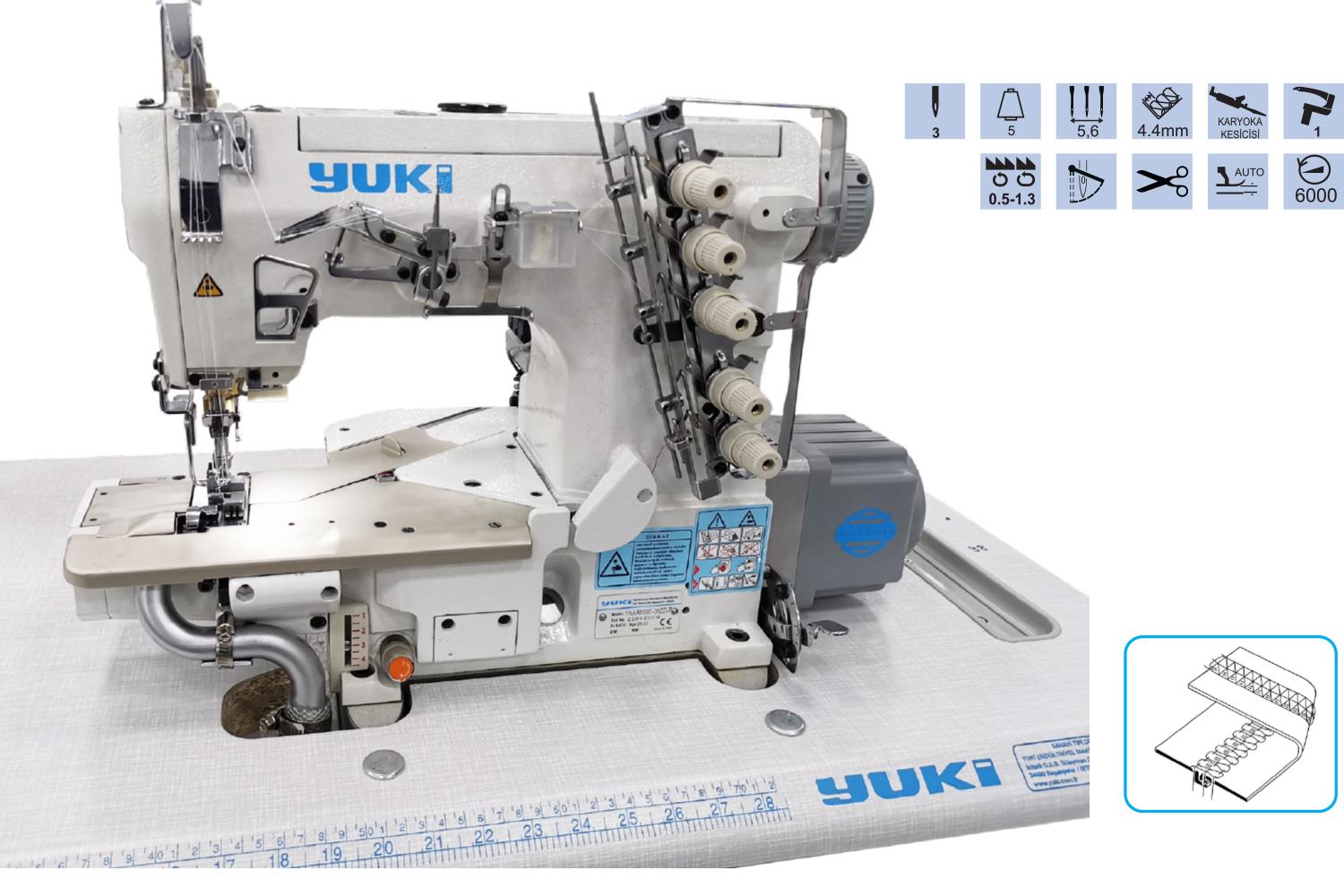 Yuki Regulalı Reçme Makinesi İplik Kesicili Havalı