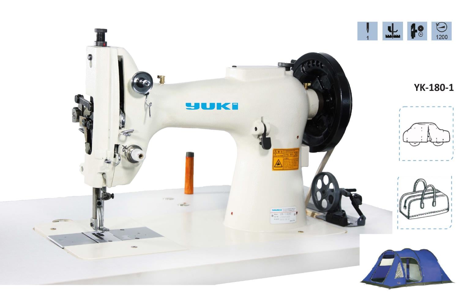 Yuki Çift Papuç Tek İğne Çadırcı Makinesi