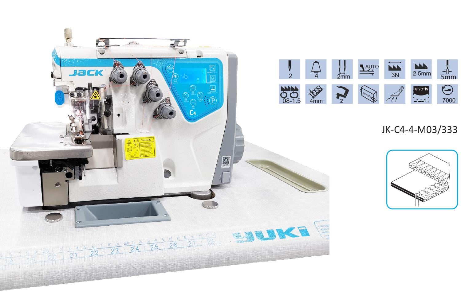 Jack C4 4 İplik Akıllı Overlok Makinesi