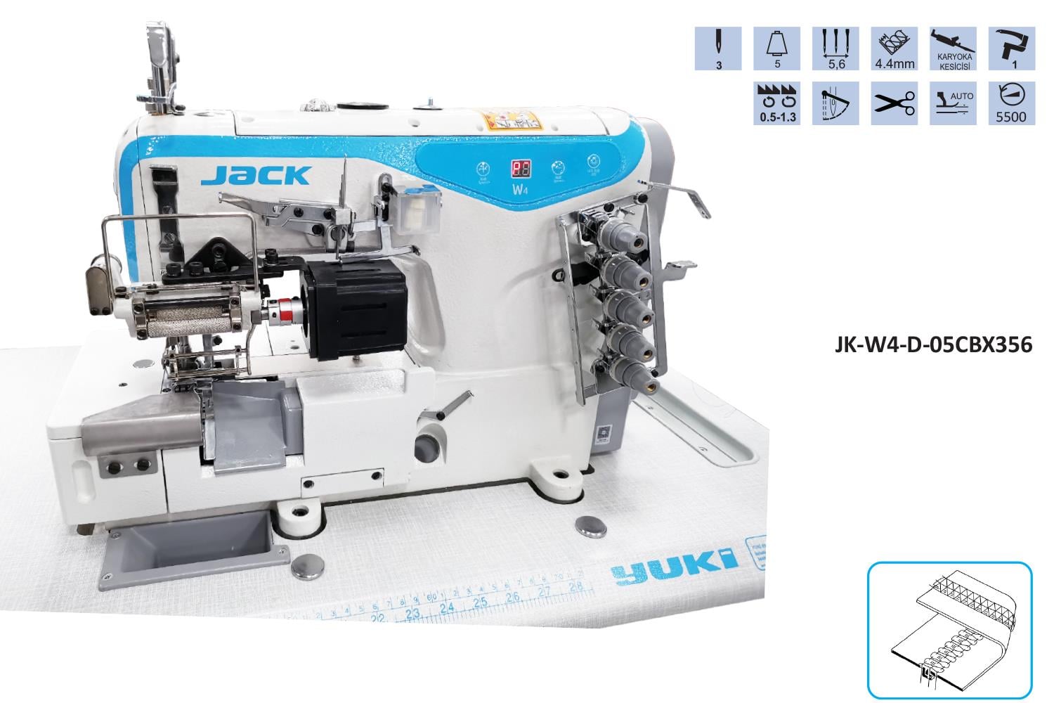 Jack W4 Sağdan Bıçaklı Bayan Kilot Reçme Elektronik Merdaneli