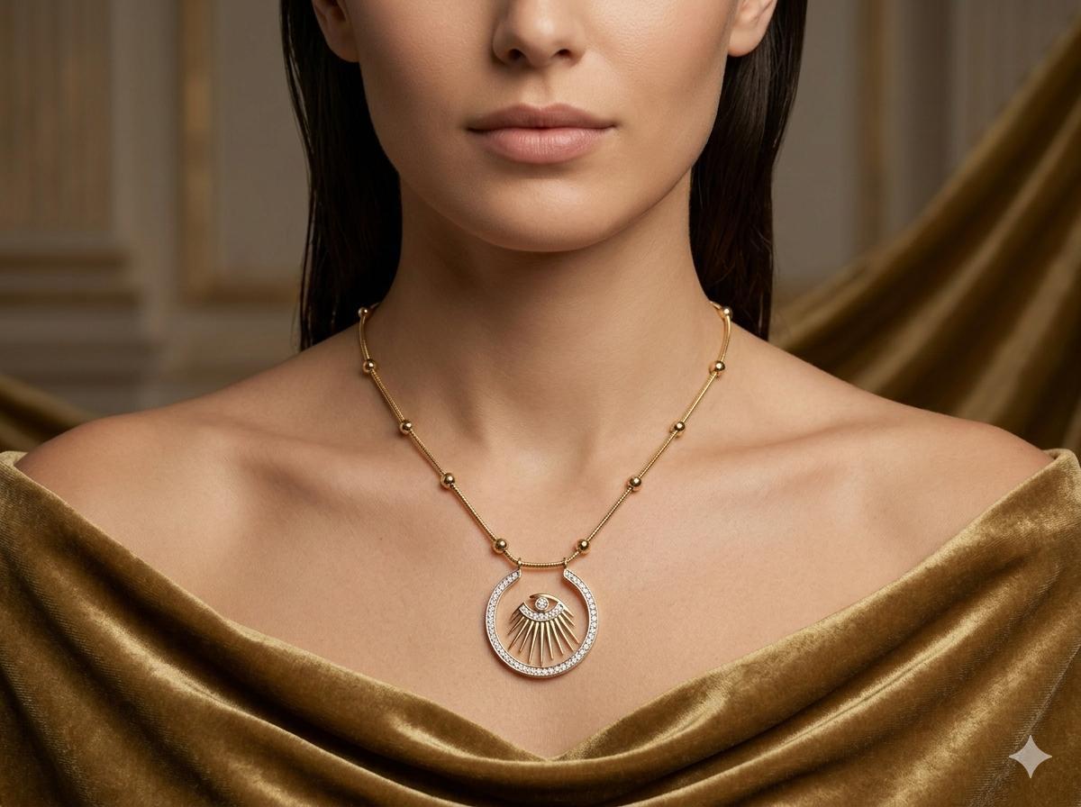  Çelik Kolye 45 cm (Gold) 010792