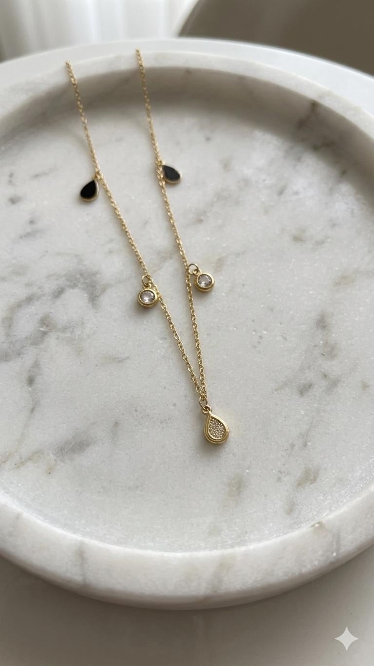  Çelik Kolye 45cm (Gold) 010859