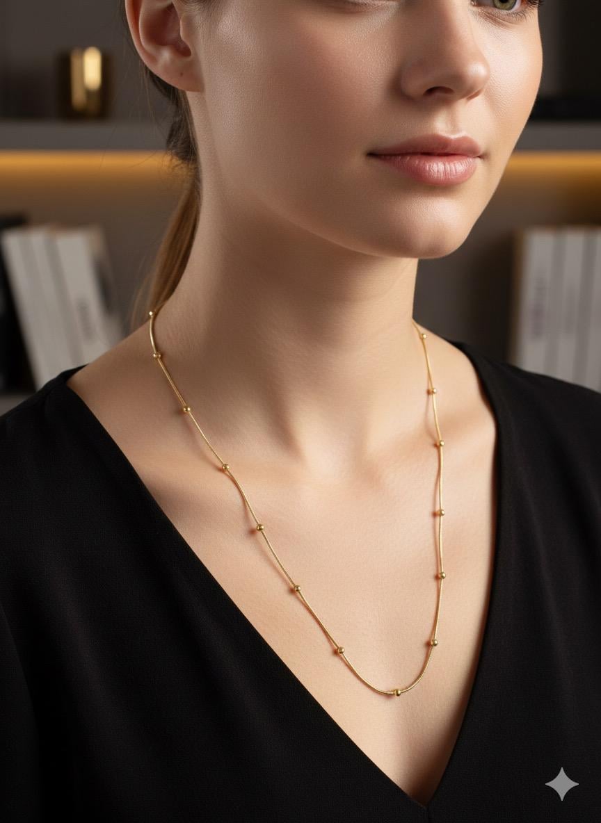 Çelik Kolye (Gold) 0107119