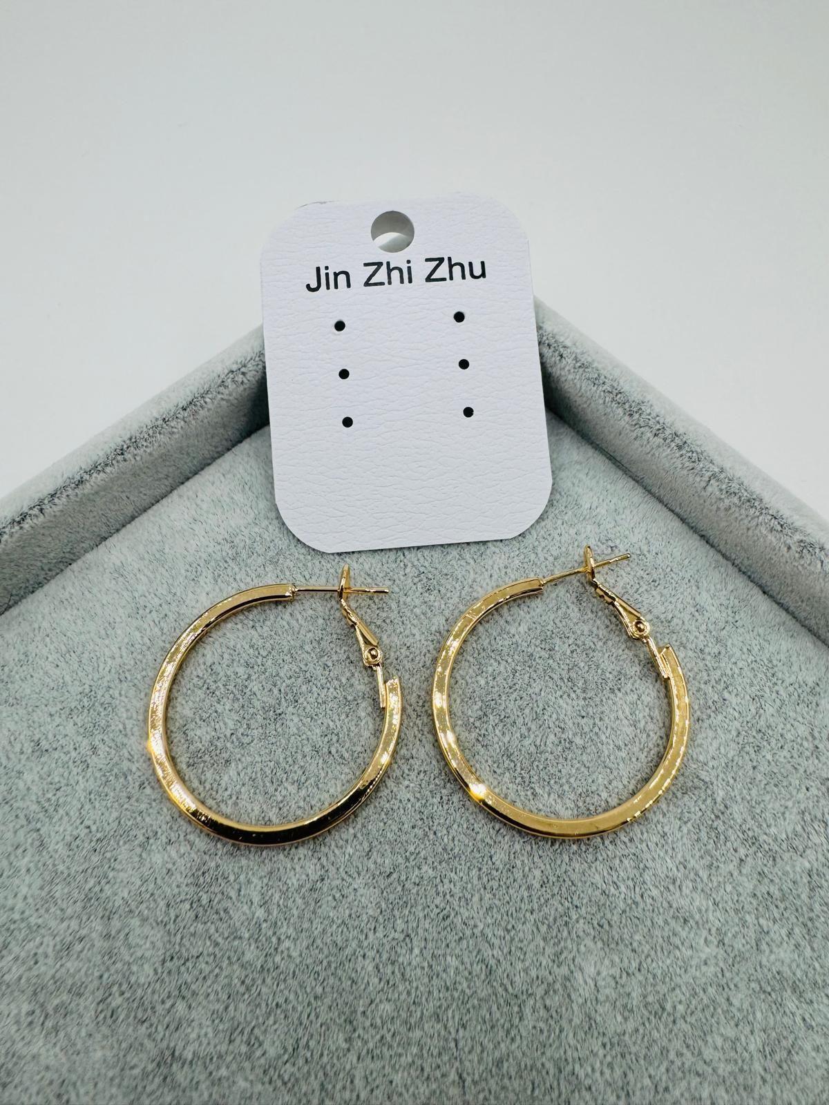 Kp261 Halka Çelik Küpe (Gold)