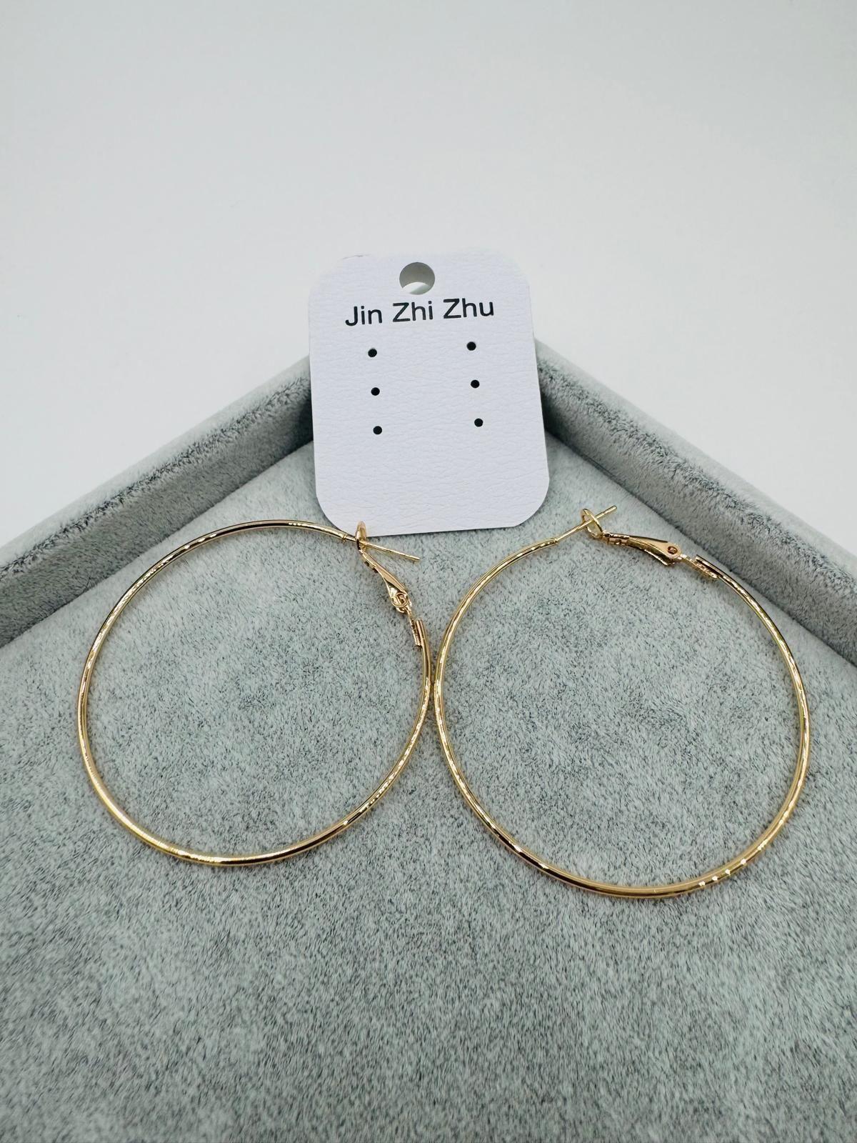 Kp263 Halka Çelik Küpe (Gold)