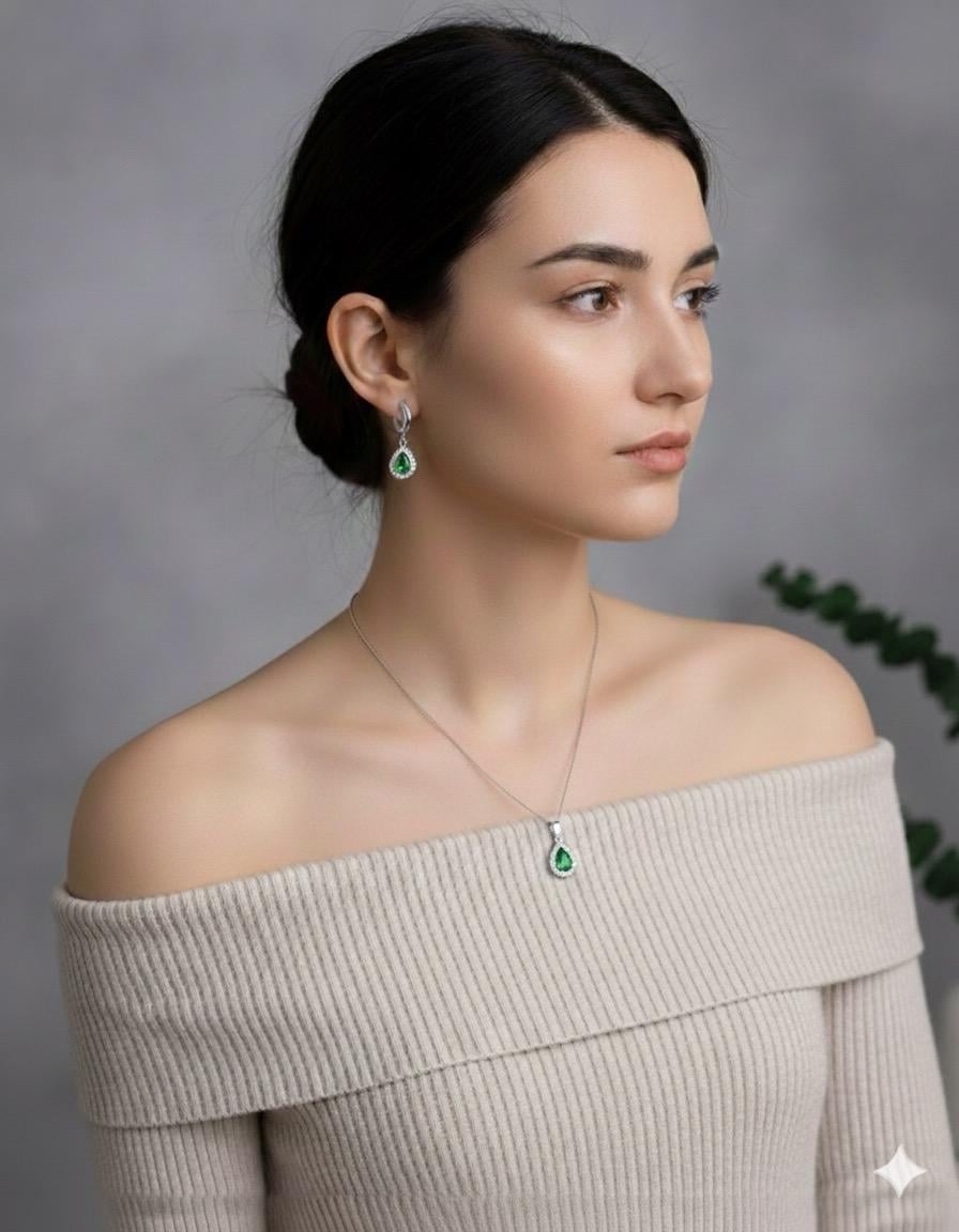 Pandora Çelik Kolye ve Küpe (Gümüş) 0106333-1