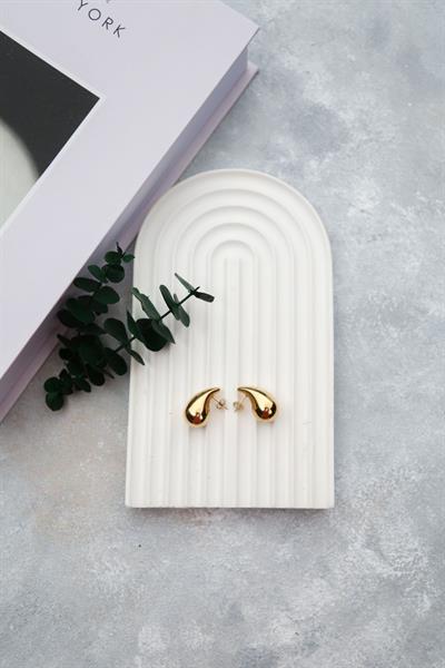 Bottega Çelik Küpe (Küçük Boy) (Gold) KP225-01