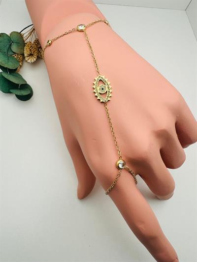 Göz Detaylı Çelik Şahmeran (Gold) Şh 5339