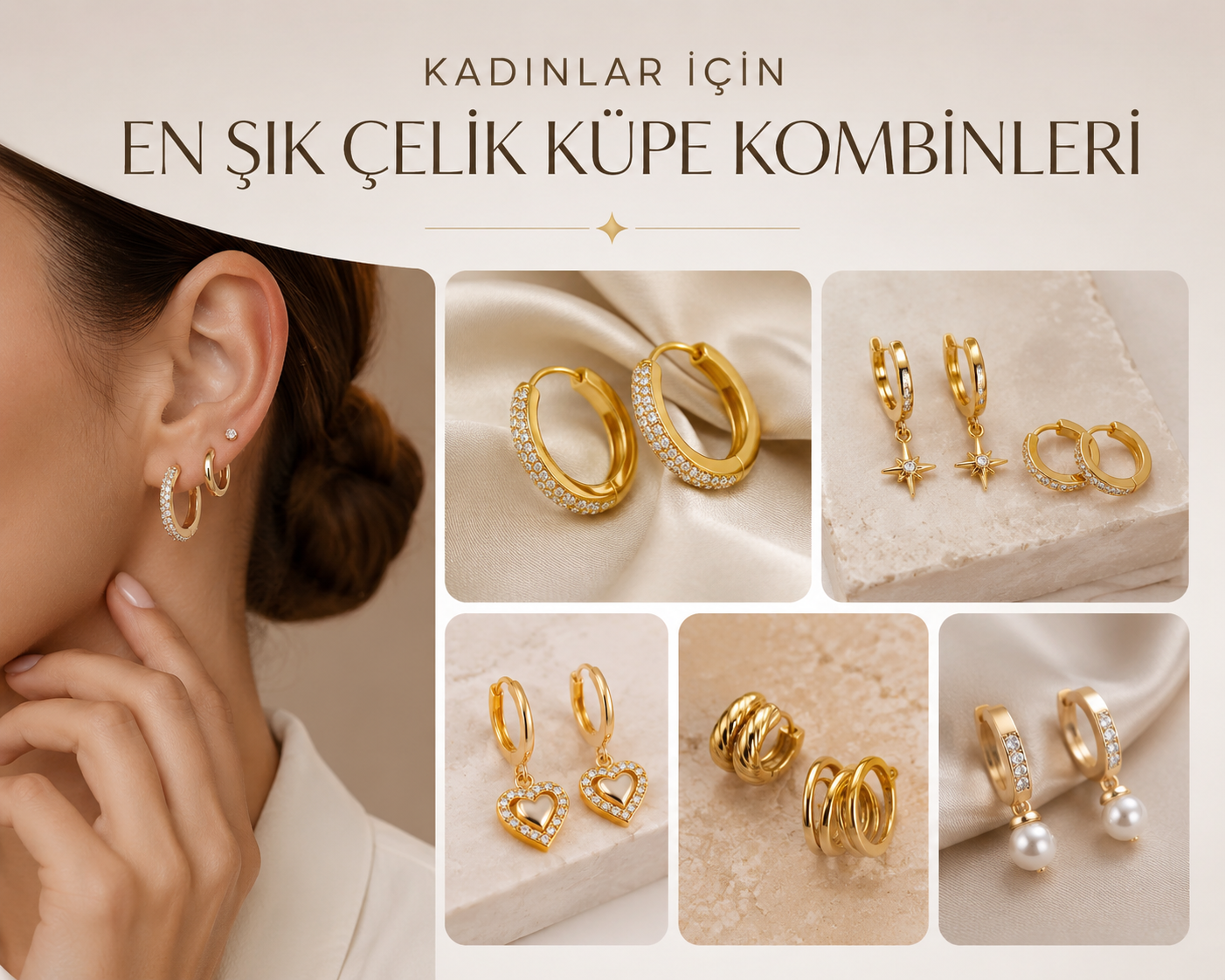 Kadınlar İçin En Şık Çelik Küpe Kombinleri