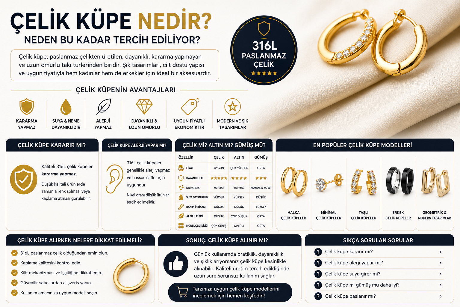Çelik Küpe Nedir? Neden Bu Kadar Tercih Ediliyor?