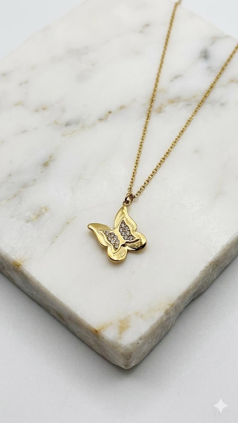  Çelik Kolye 45cm (Gold) 010825