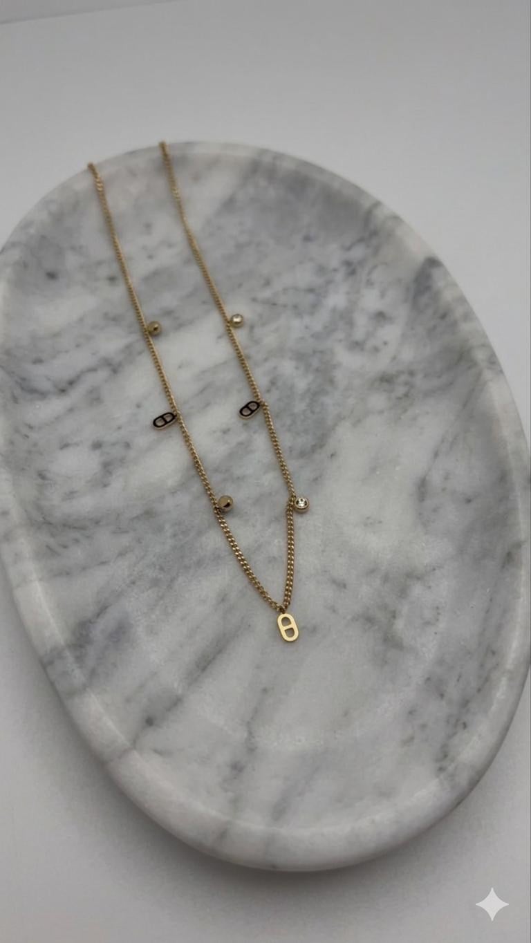  Çelik Kolye 45cm (Gold) 010845