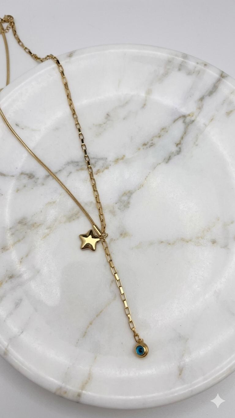  Çelik Kolye 45cm (Gold) 010856