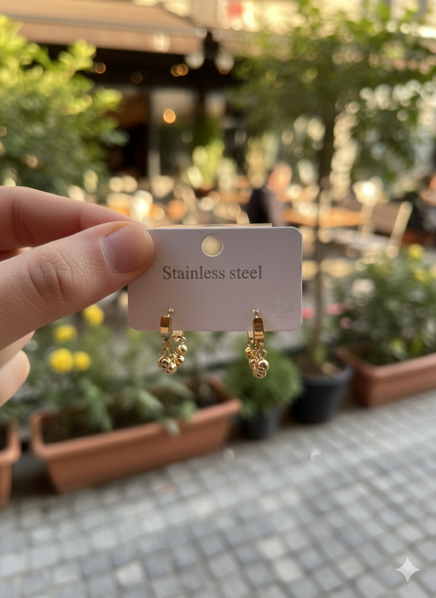  Çelik Küpe (Gold) Kp13603