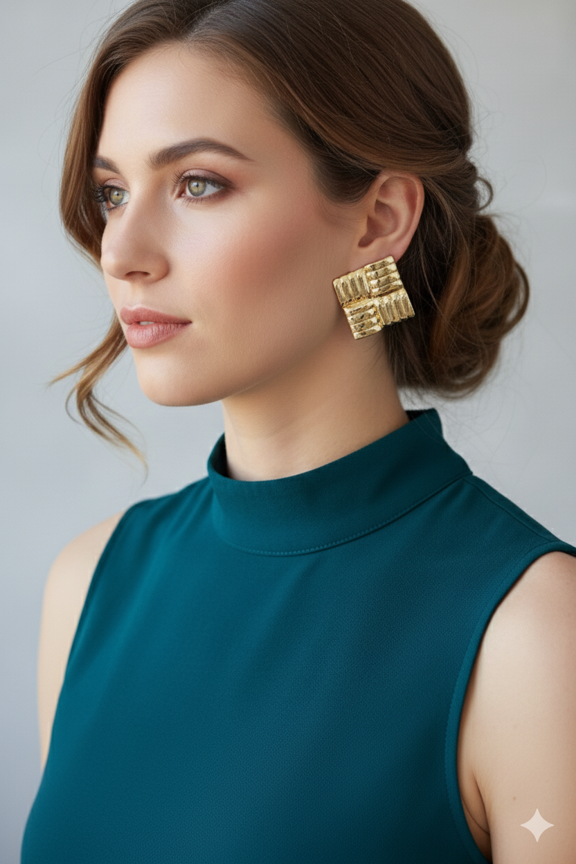  Çelik Küpe (Gold) Kp340