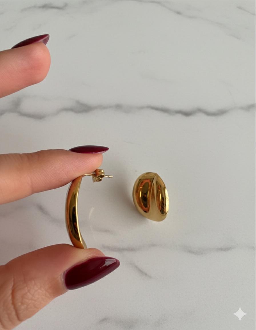 Çelik 6'lıKüpe (Gold) ÇLK Kp575