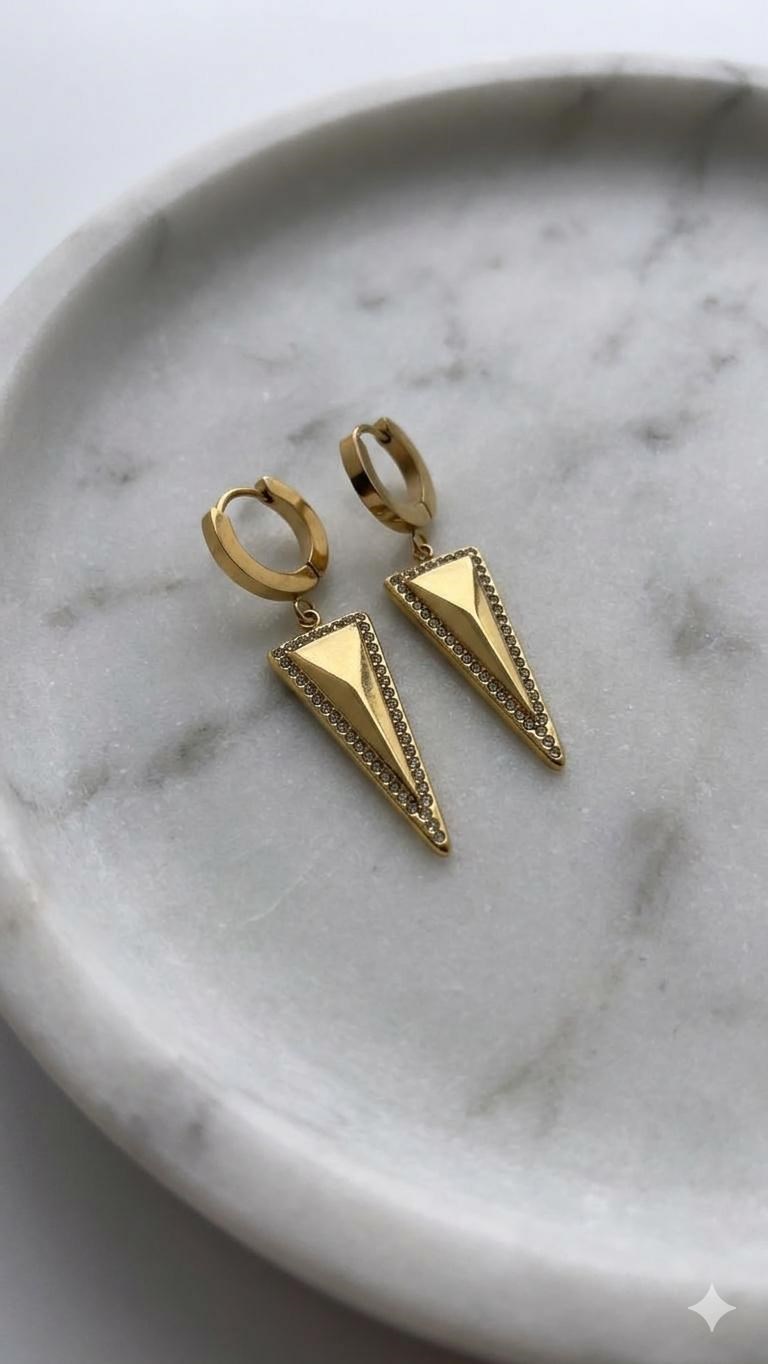 Çelik Küpe (Gold) Kp615