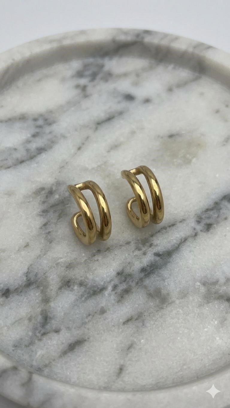 Çelik Küpe (Gold) Kp631