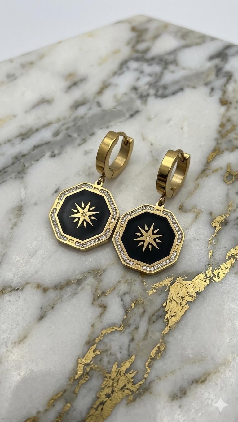 Çelik Küpe (Gold) Kp654