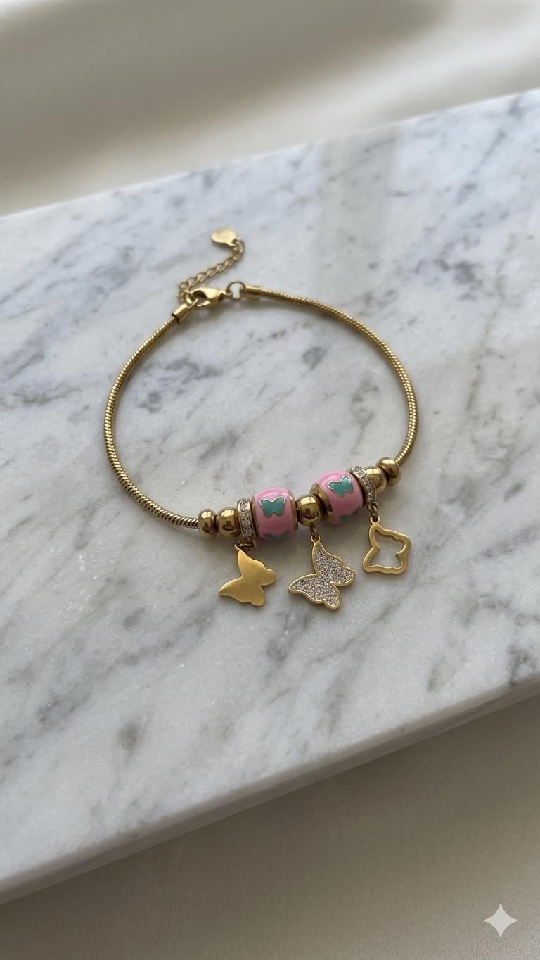 Çelik Pandora Bileklik (Gold) Blk 2491