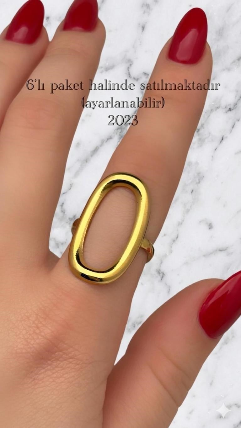 Çelik Yüzük 6 adet (Gold) 169