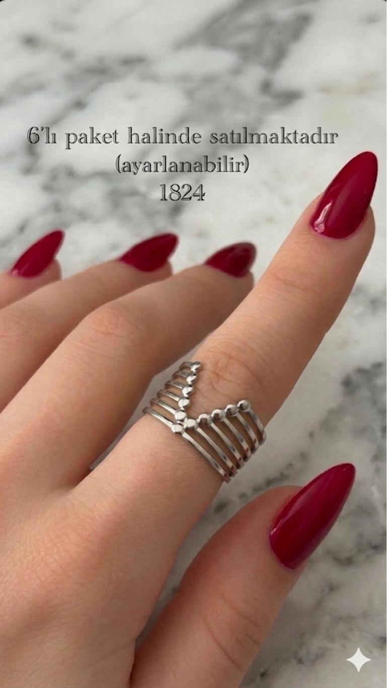Çelik Yüzük  6 adet (Gümüş) 137