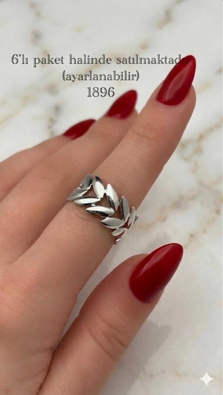 Çelik Yüzük 6 adet (Gümüş) 145