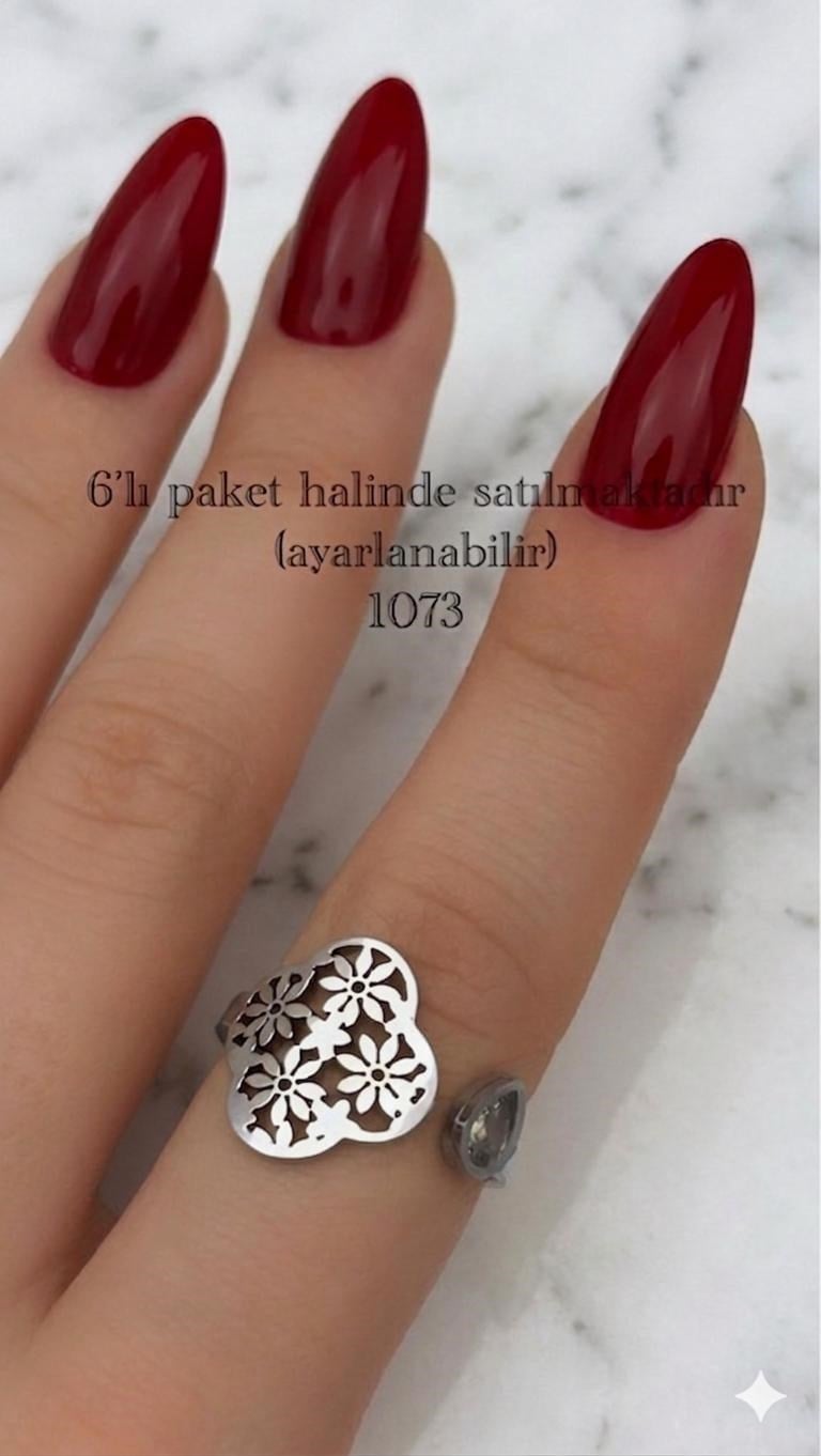 Çelik Yüzük 6 adet (Gümüş) 167