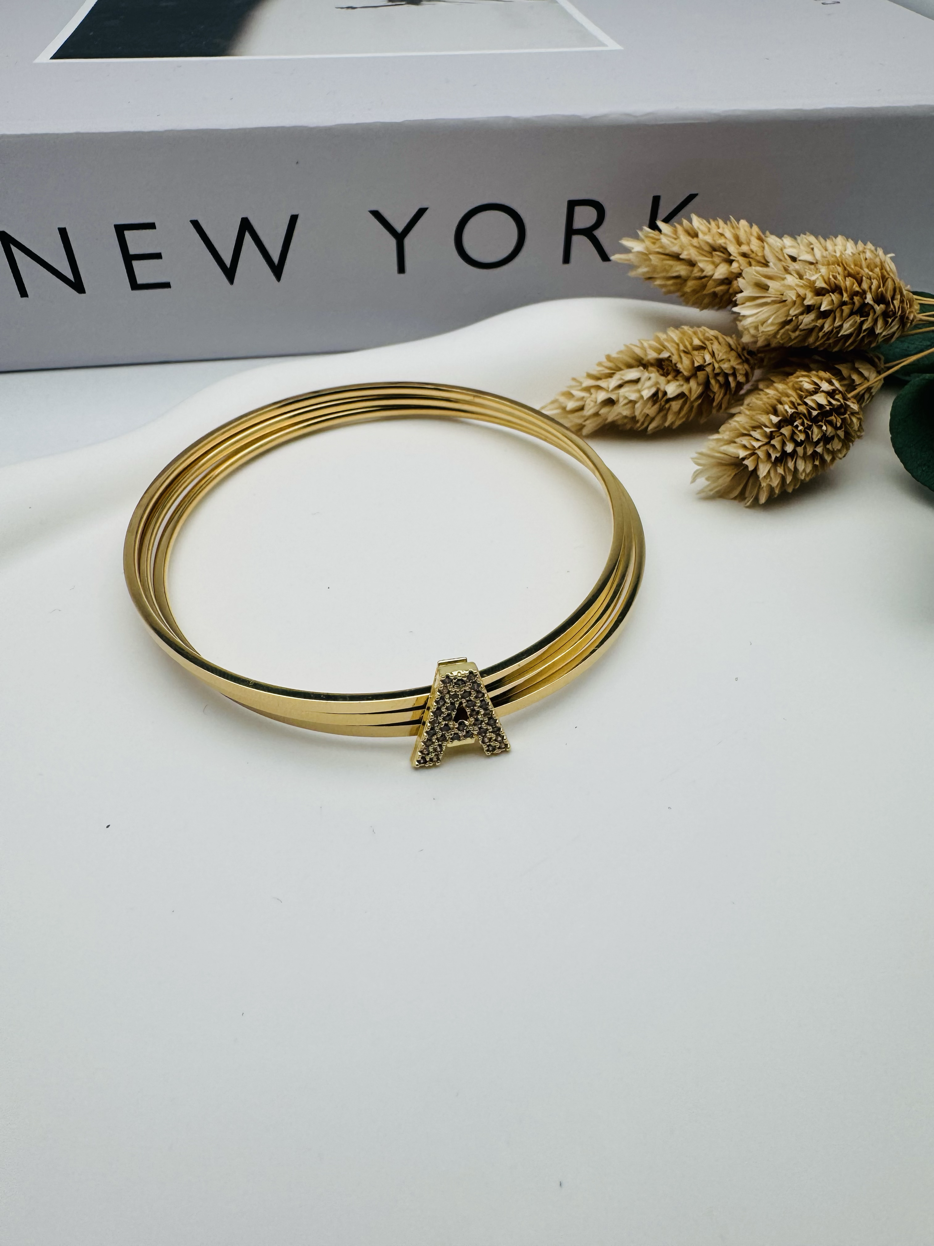 Charmlı Ajda Bilezik A Harfi  (Gold) 22088