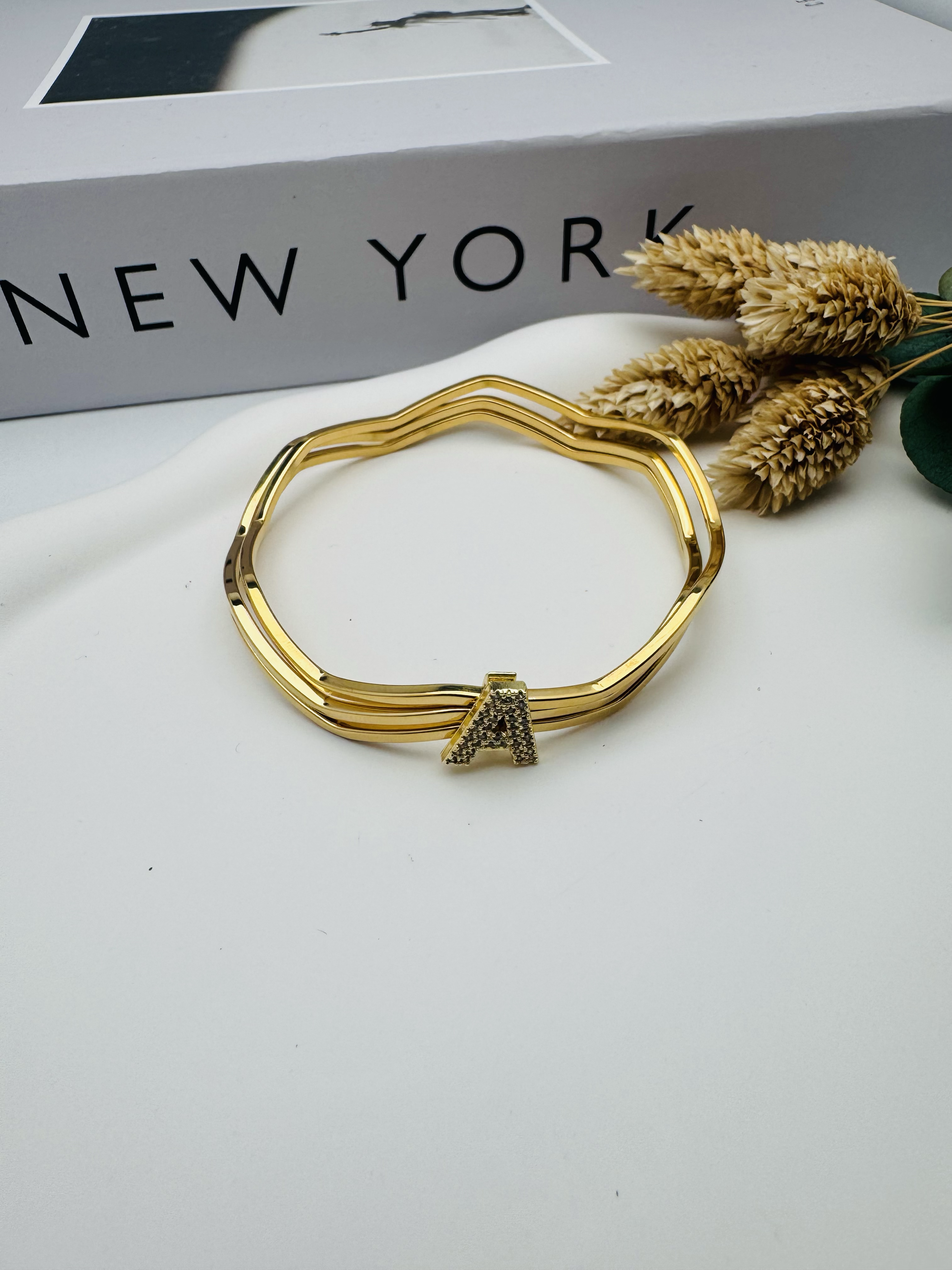 Charmlı Ajda Bilezik A Harfi  (Gold) 22089