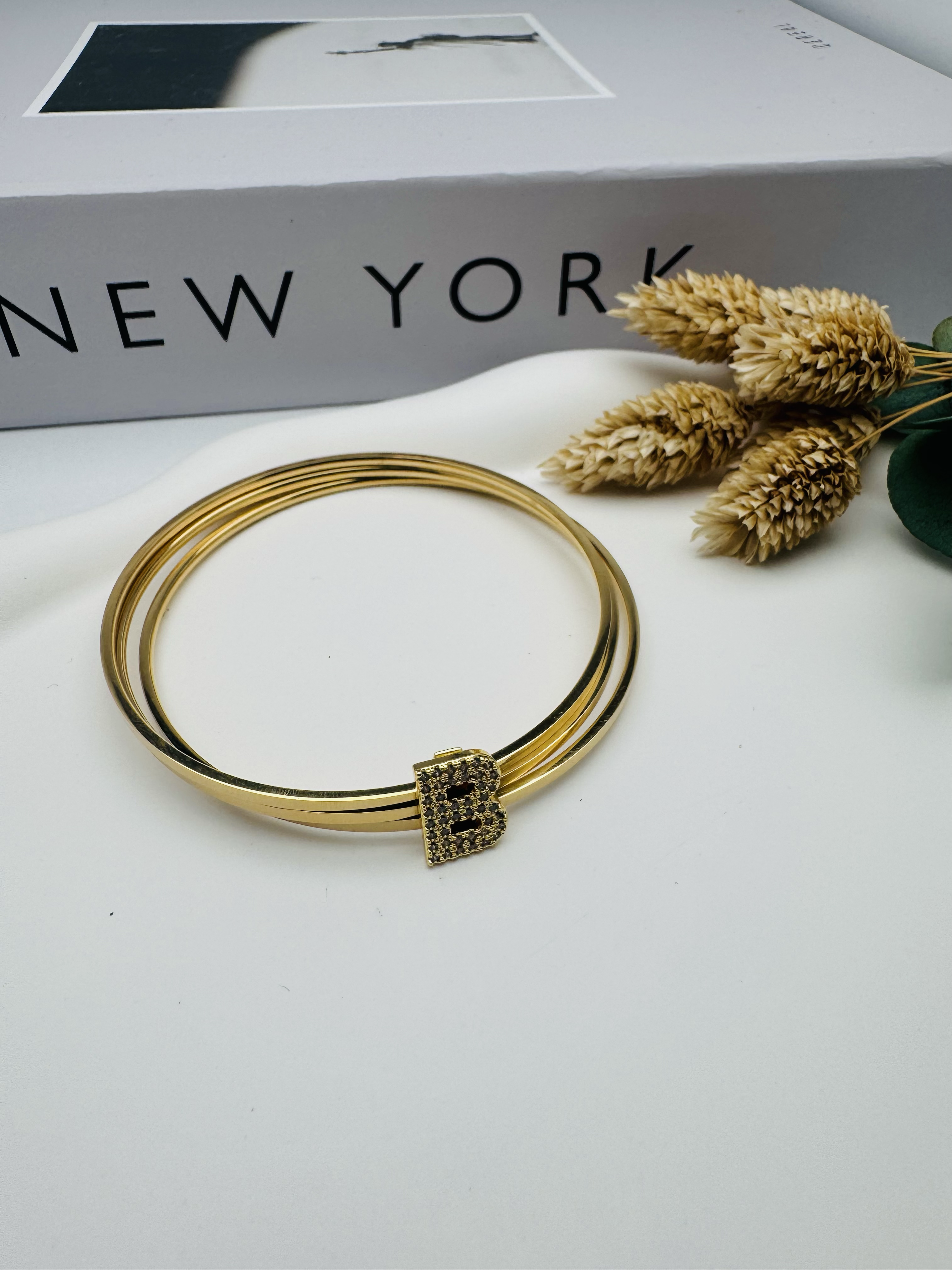Charmlı Ajda Bilezik B Harfi  (Gold) 22087