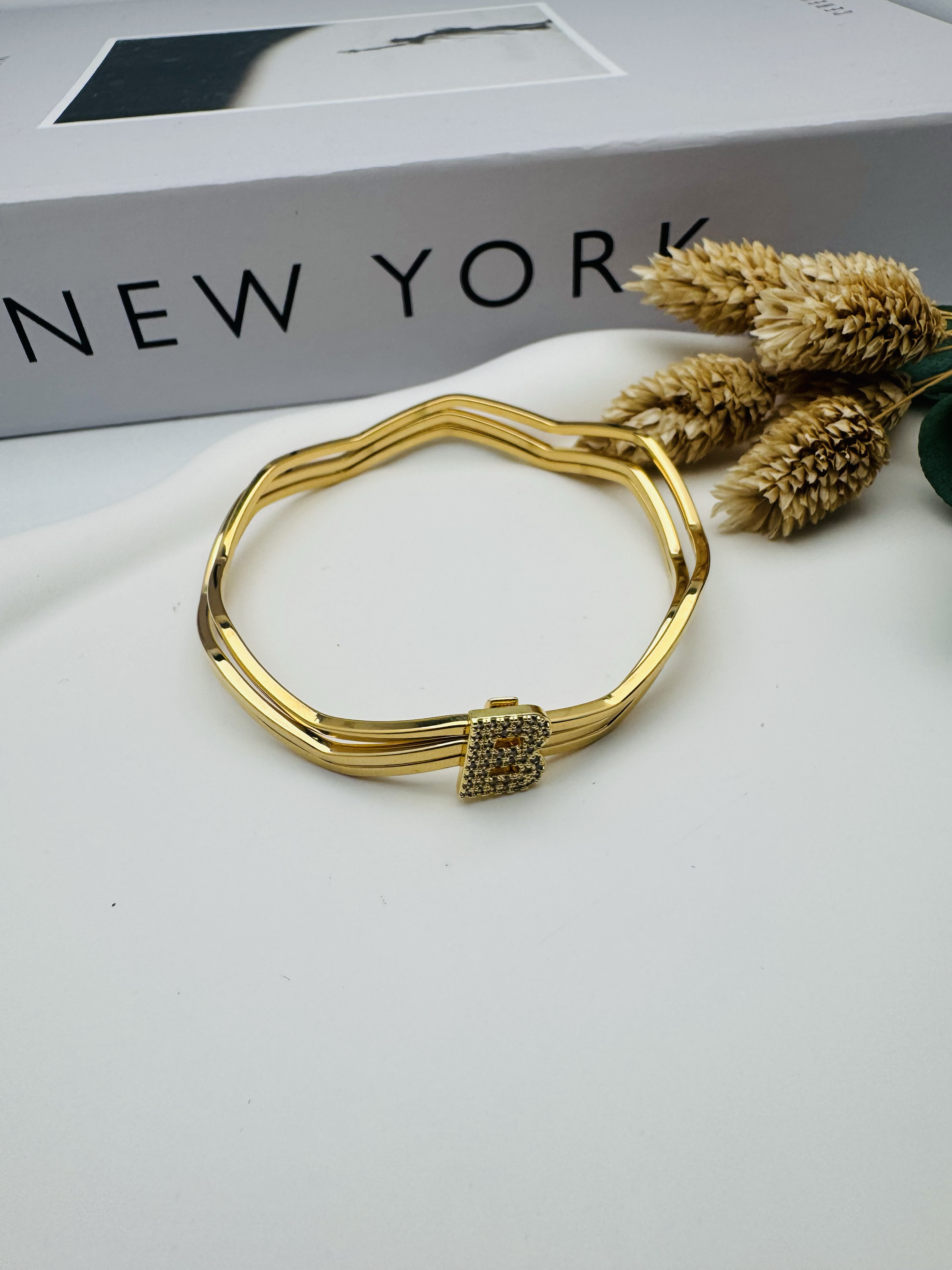 Charmlı Ajda Bilezik B Harfi  (Gold) 22086