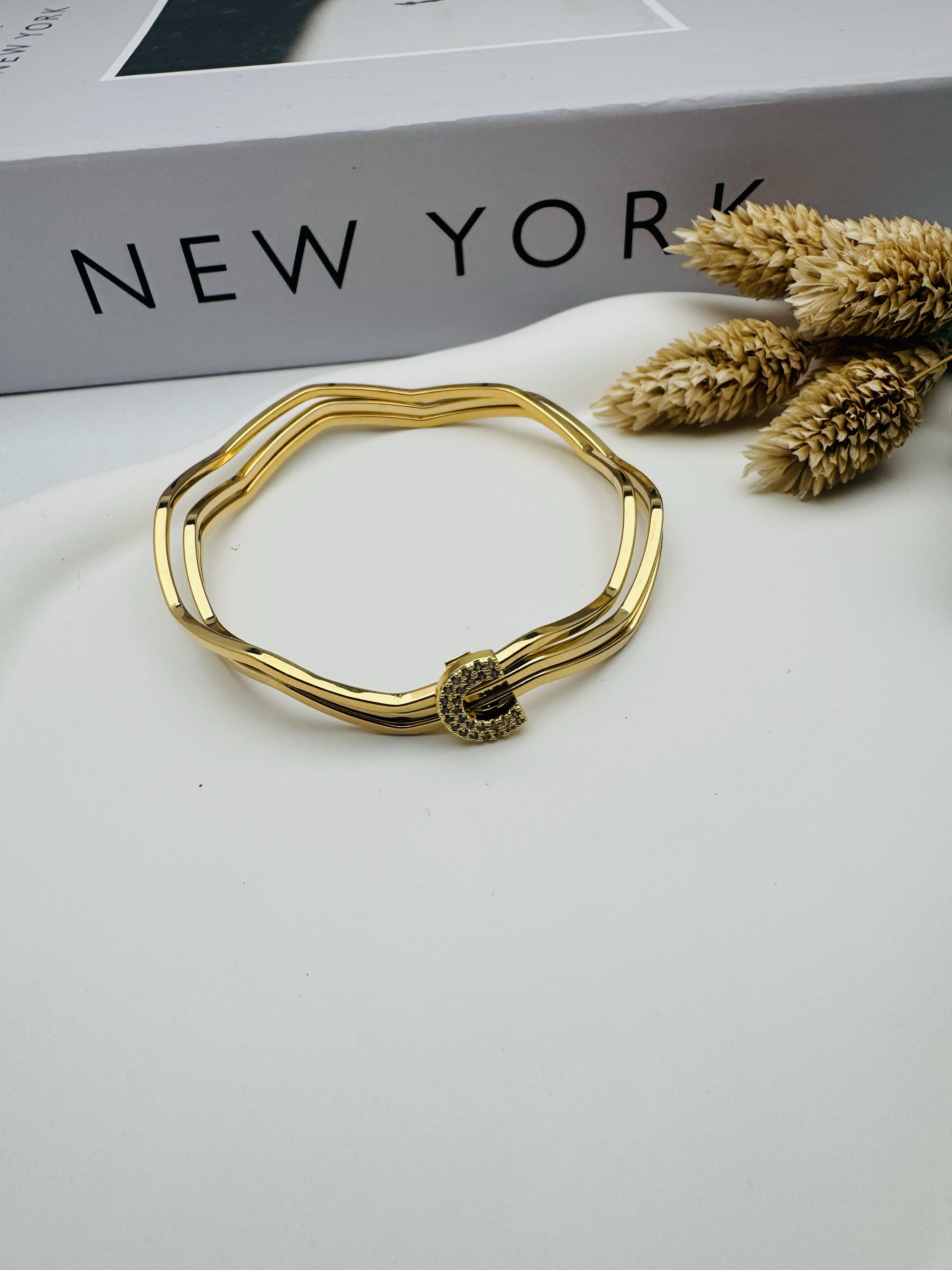 Charmlı Ajda Bilezik C Harfi  (Gold) 22071