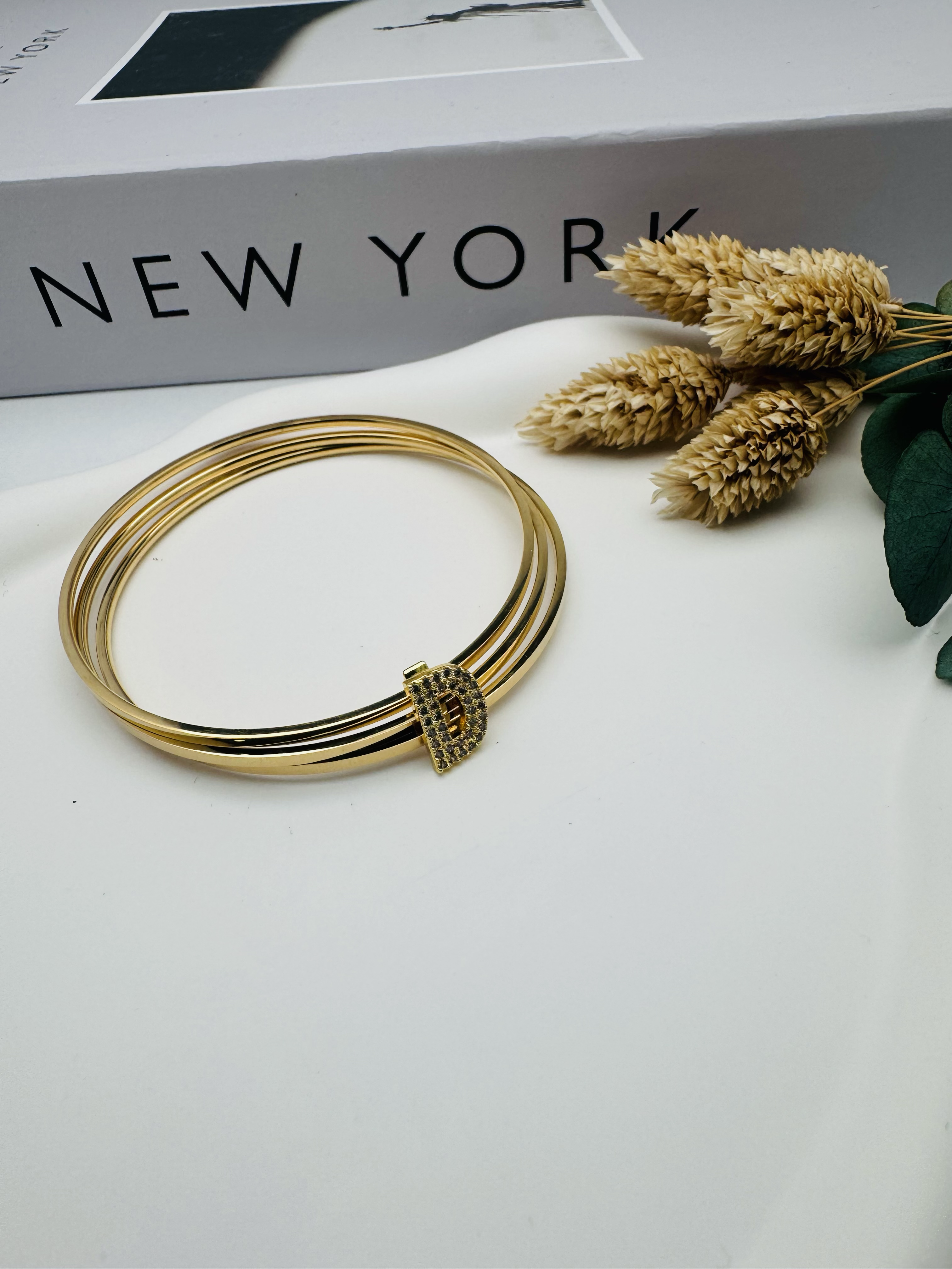 Charmlı Ajda Bilezik D Harfi  (Gold) 22065