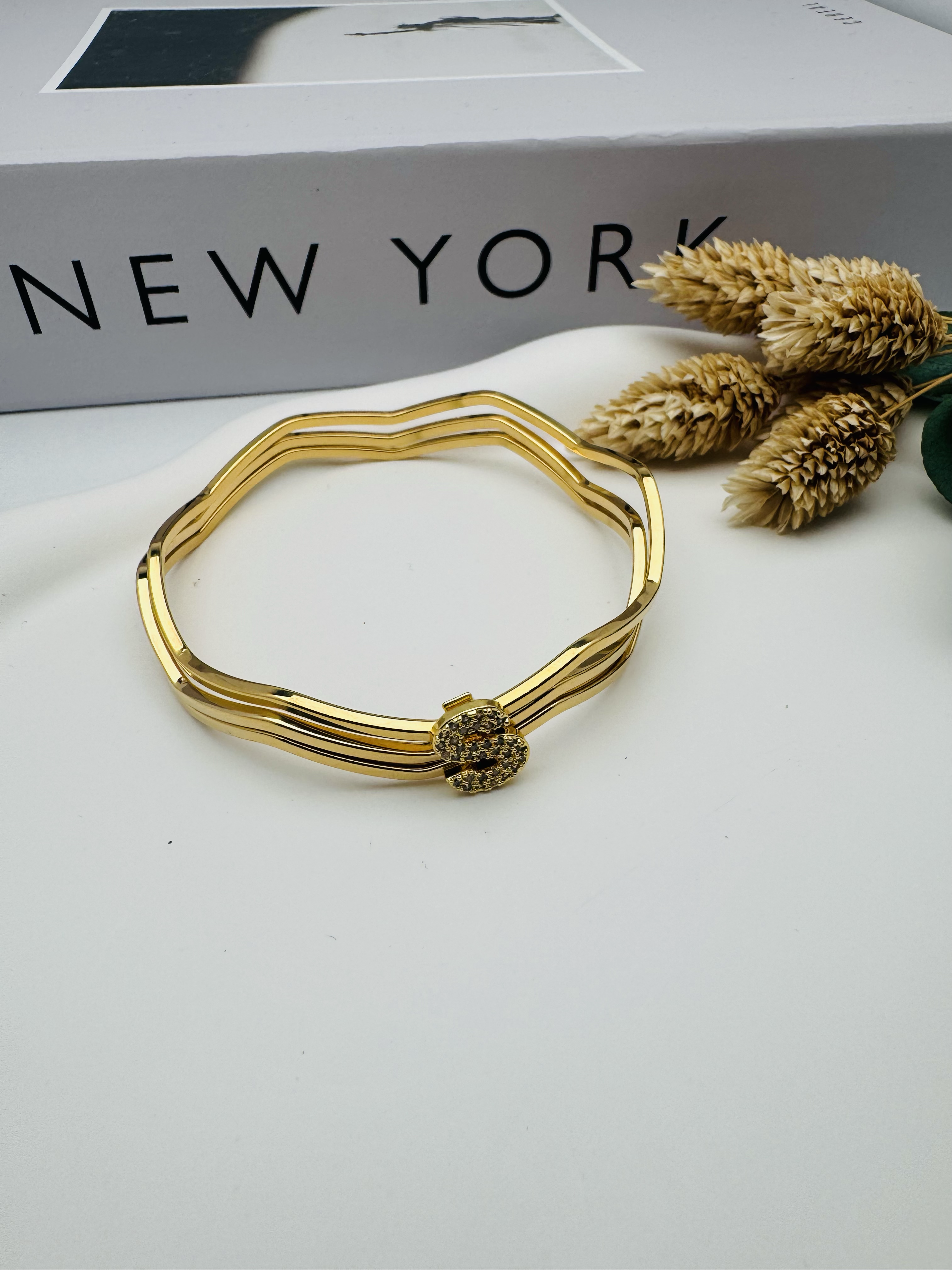 Charmlı Ajda Bilezik S Harfi  (Gold) 22081