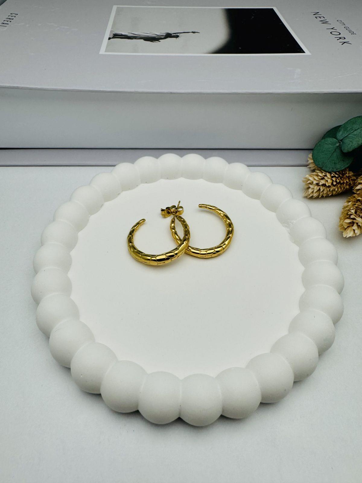 Halka Çelik Küpe KP397(Gold)