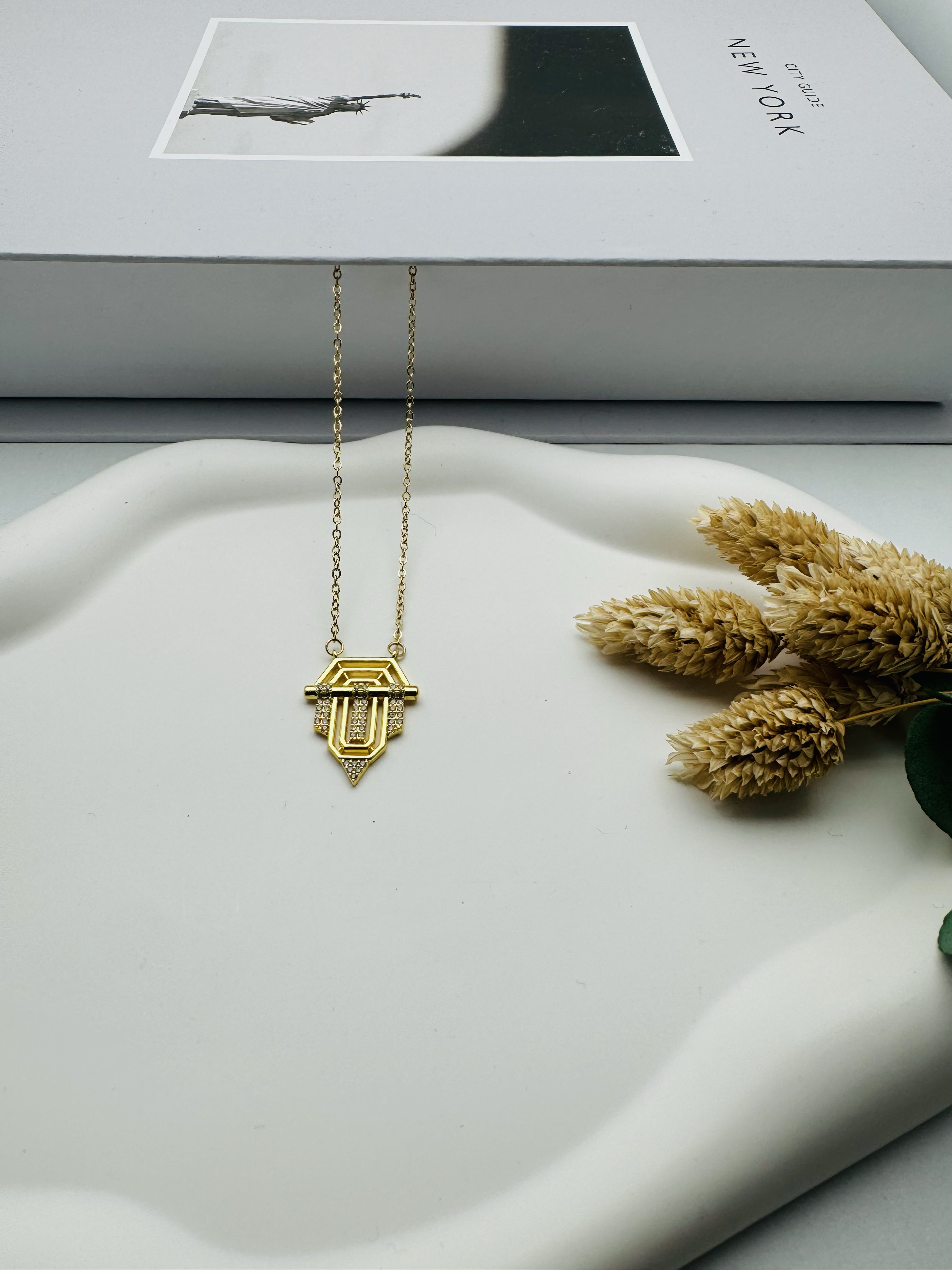 Serenay Küçük  Boy Çelik Kolye (Gold) 0106328