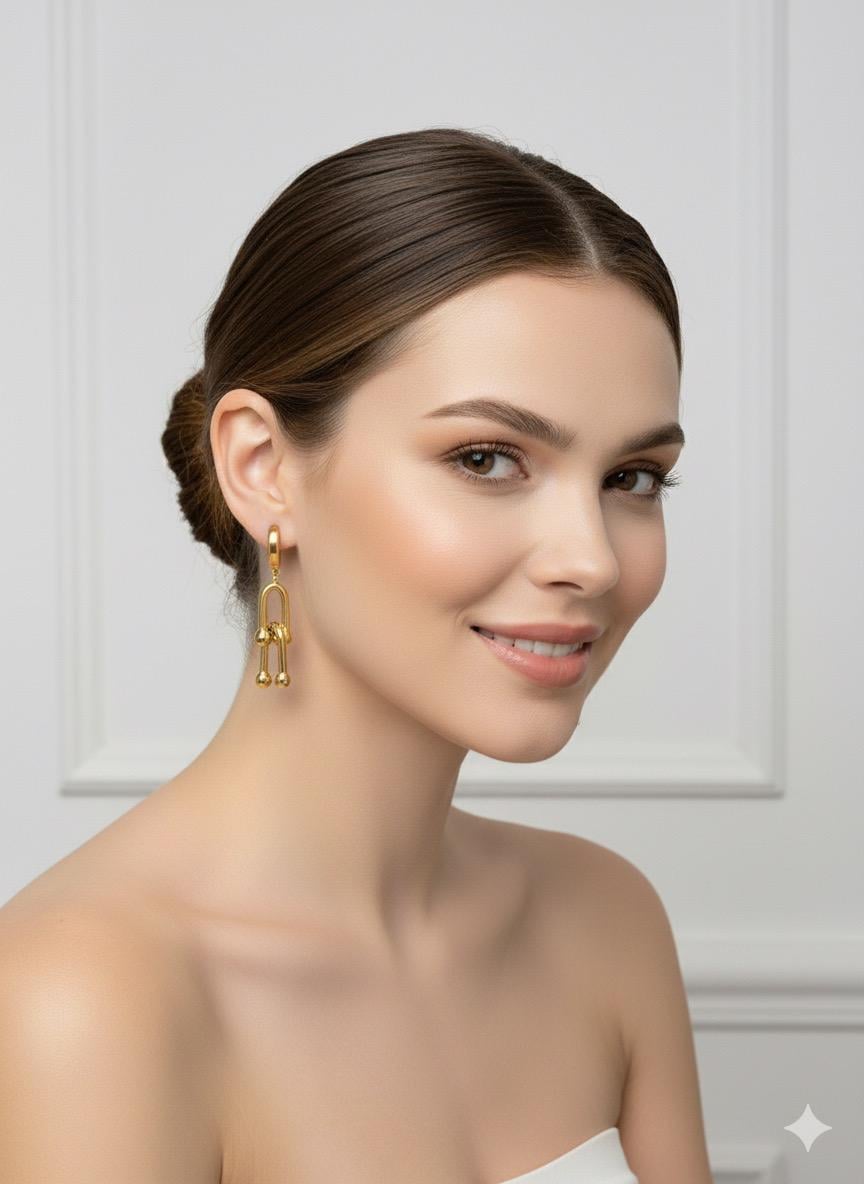 Tiffany Çelik Küpe (Gold) Kp462