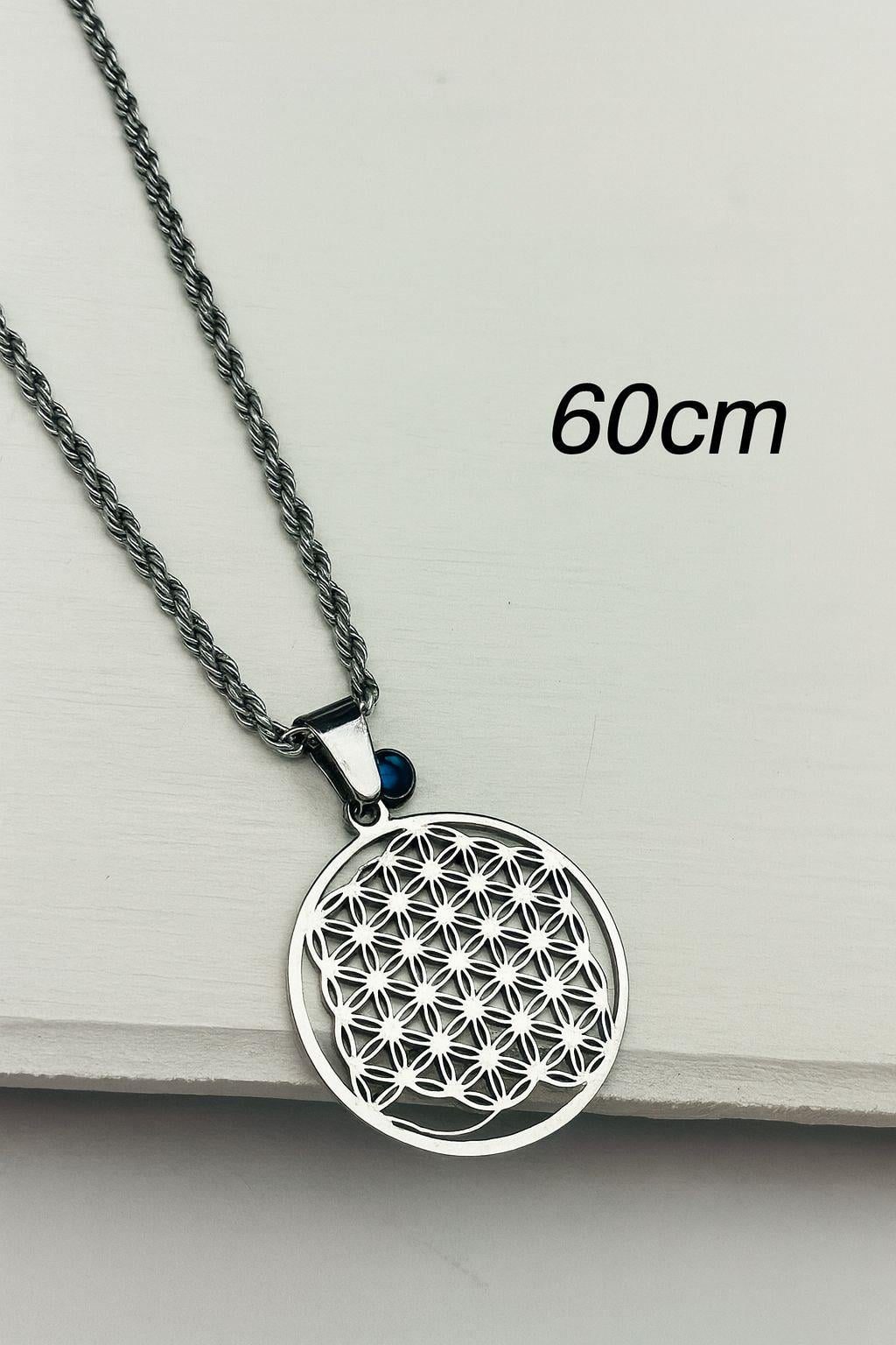 Yaşam Çiçeği Çelik Kolye (60 cm) 0106354-1